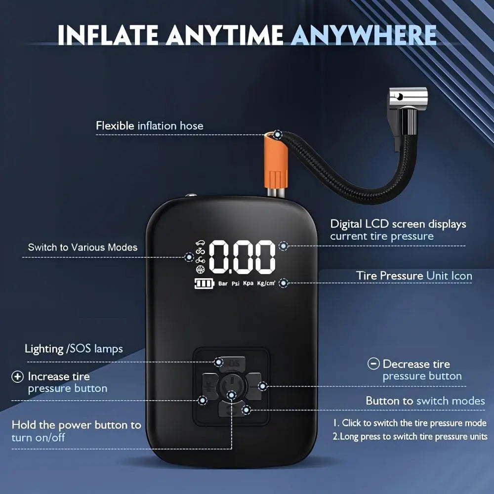 Nova Air-Pro Wireless Digital Tire Inflator & Power Bank