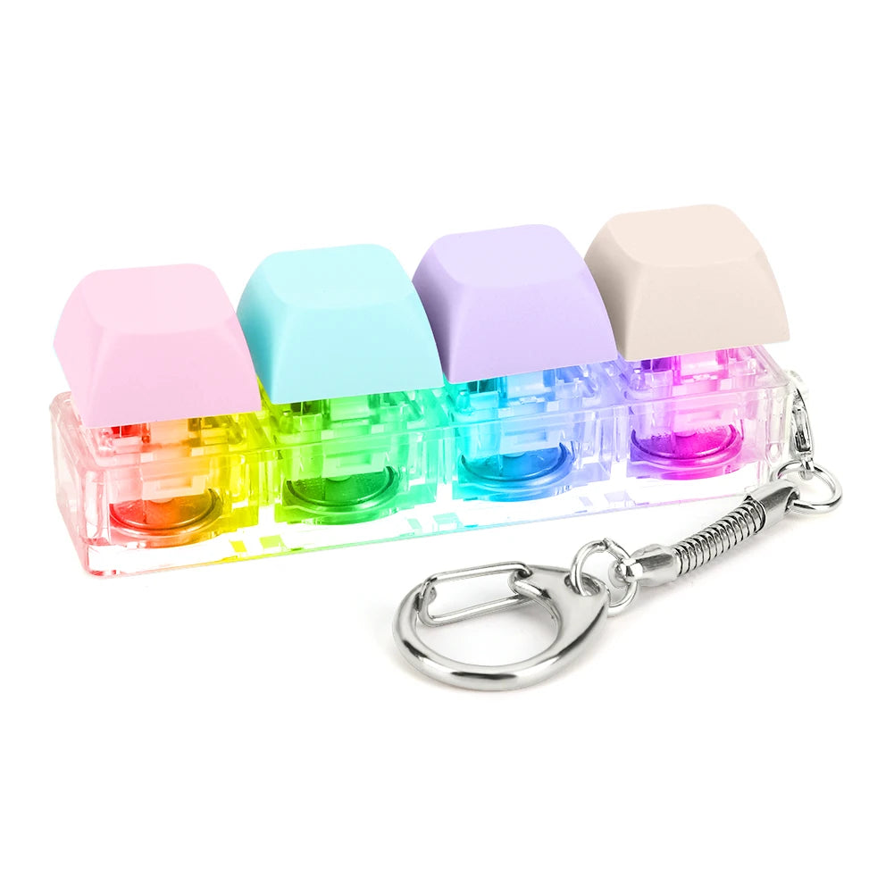 Nova Click-Key Quad Fidget Keychain – Mechanical Tactile Toy