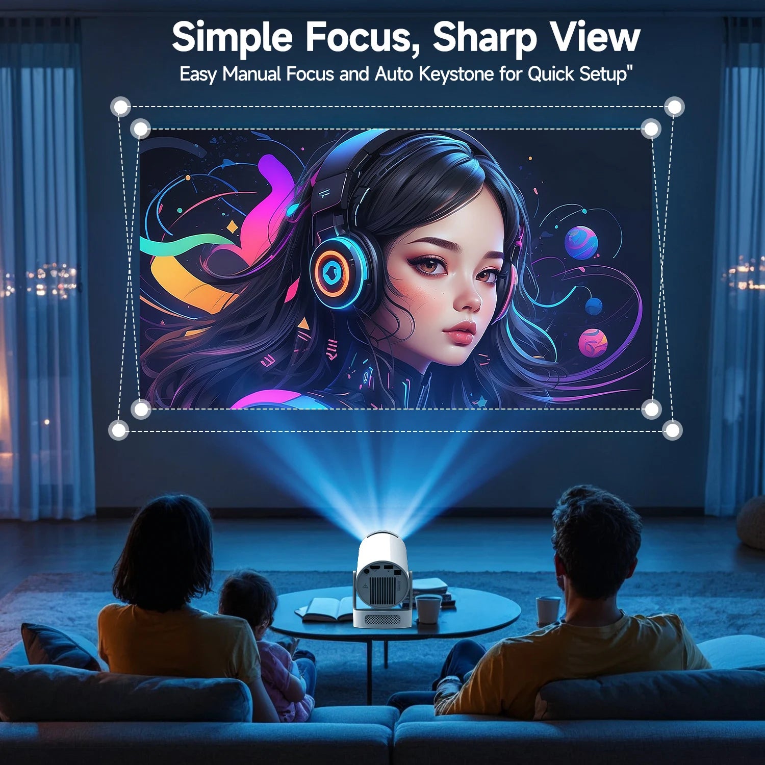 Nova View-Pro Portable 4K Smart Cinema Projector