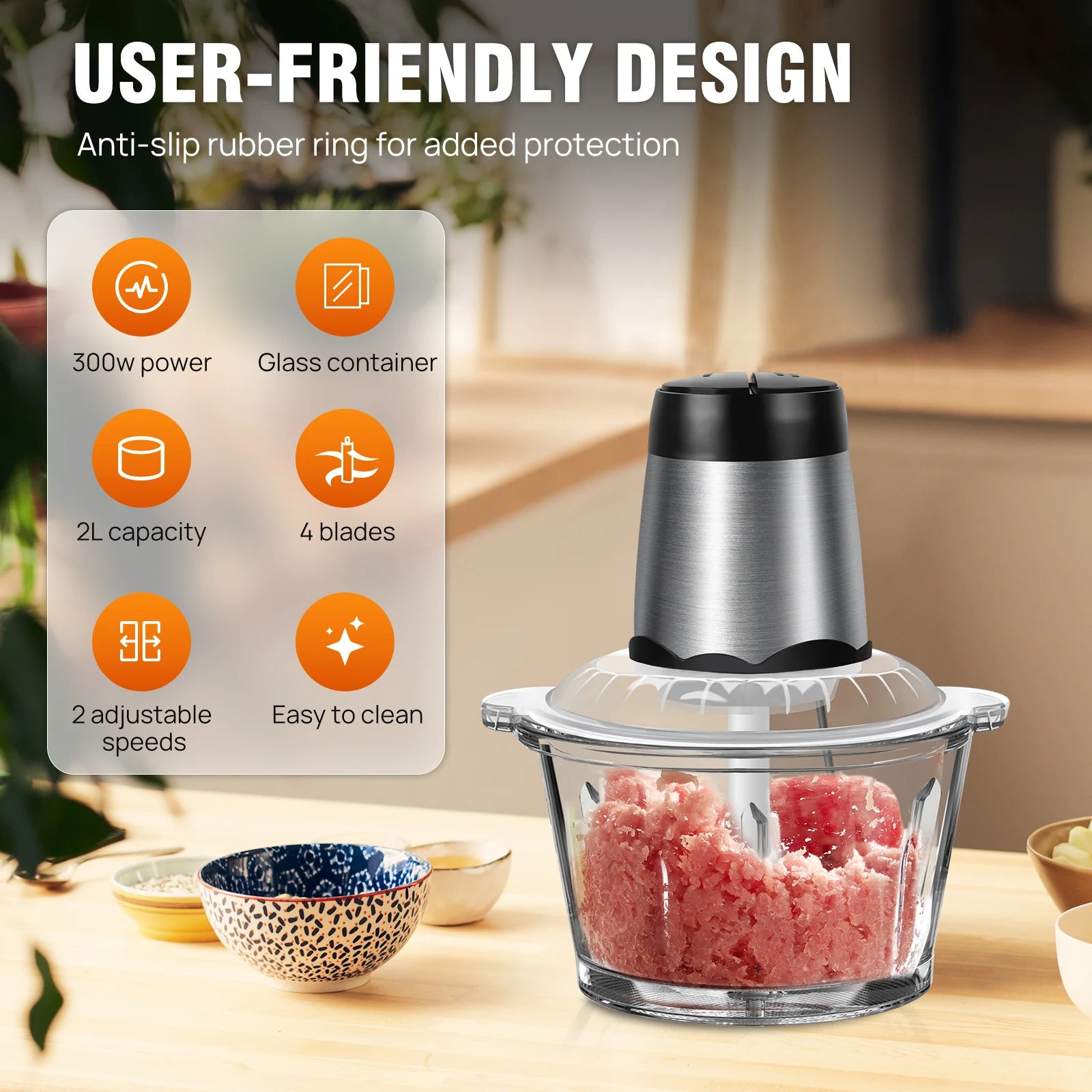 Nova Chop-Pro 2L Electric Food Processor & Mincer