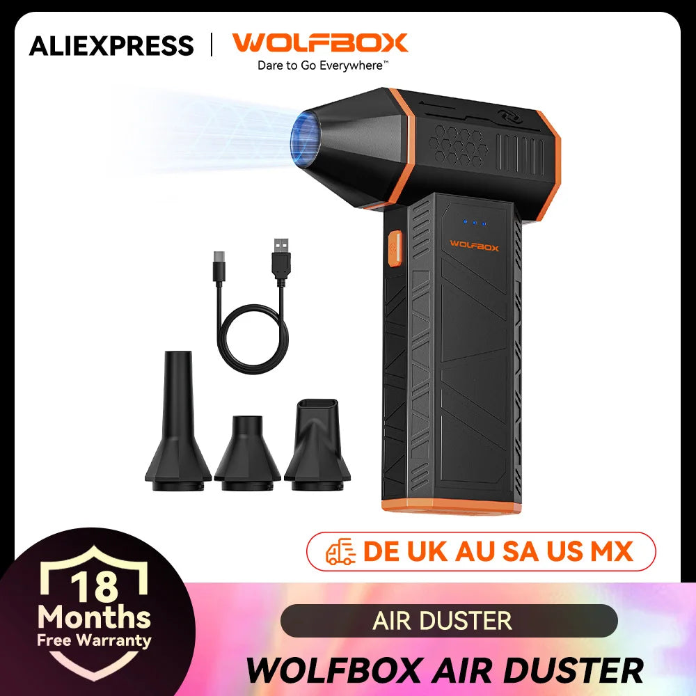 WOLFBOX MF50 Electric Air Duster Air Blower - 110000RPM